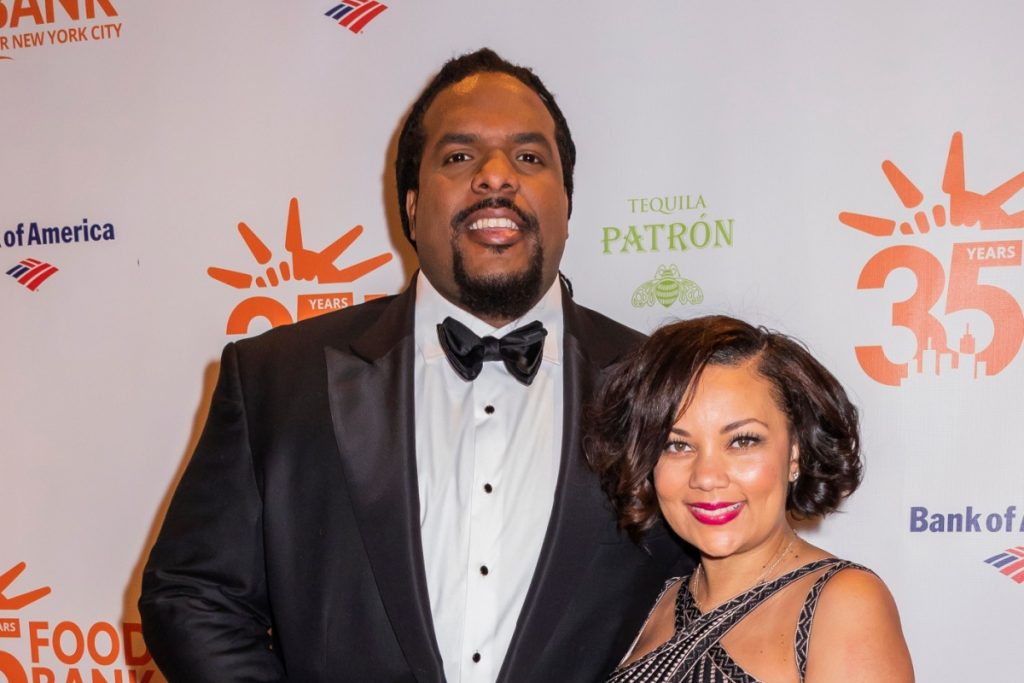 New York, NY, USA - April 17, 2018: Willie Colon and Aikisha Holly Colon attend the Food Bank for New York City's Can Do Awards Dinner at Cipriani Wall Street, Manhattan.